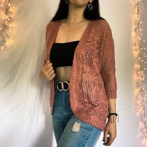 Pink Cardigan Sweater